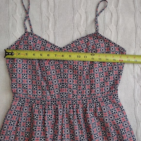 J.Crew Spaghetti Strap with Sweetheart Neckline Print Dress Sz. 8 - Picture 5 of 8